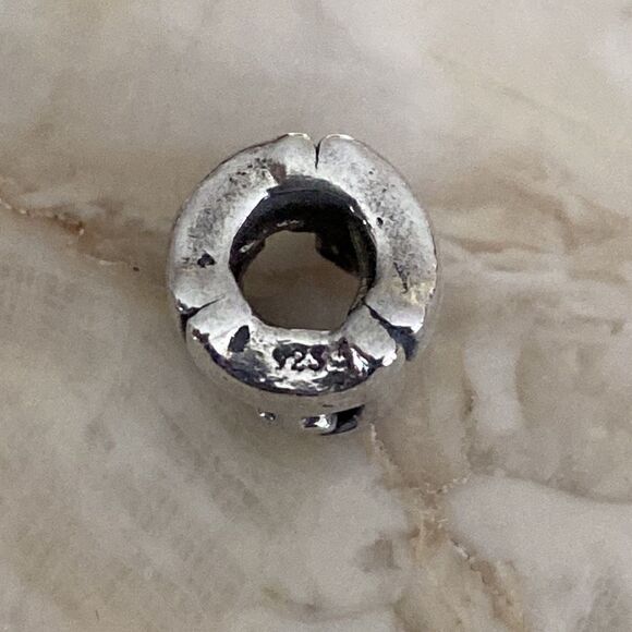 925 Sterling Silver Init”F” Charm Bead - Picture 4 of 4